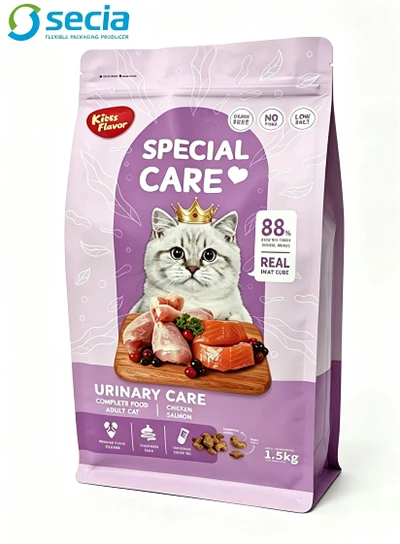 Bossa personalitzada d'aliments per a mascotes de fons pla